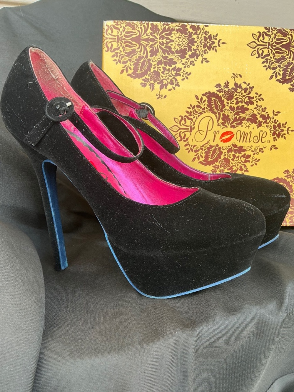 Promise suede heels